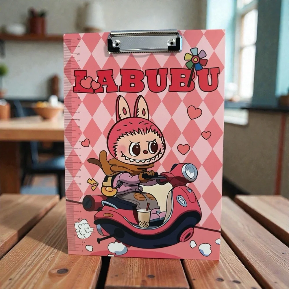 Pink Labubu Clipboard with Scooter Design